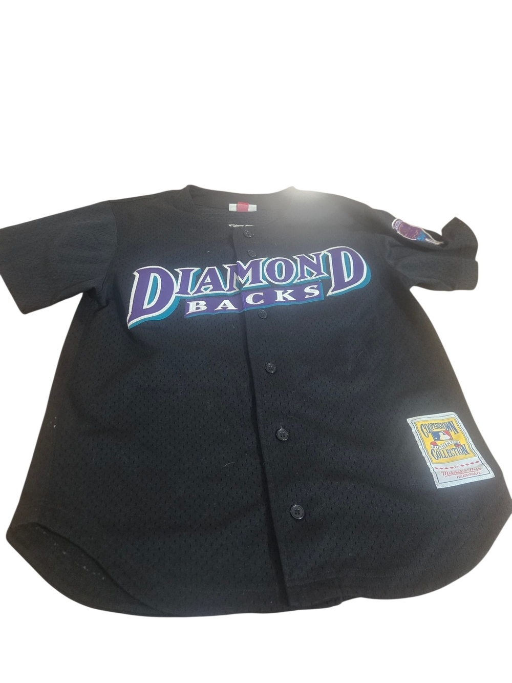 #51 Randy Johnson Mitchell & Ness Black Diamondbacks Button-Up Jersey